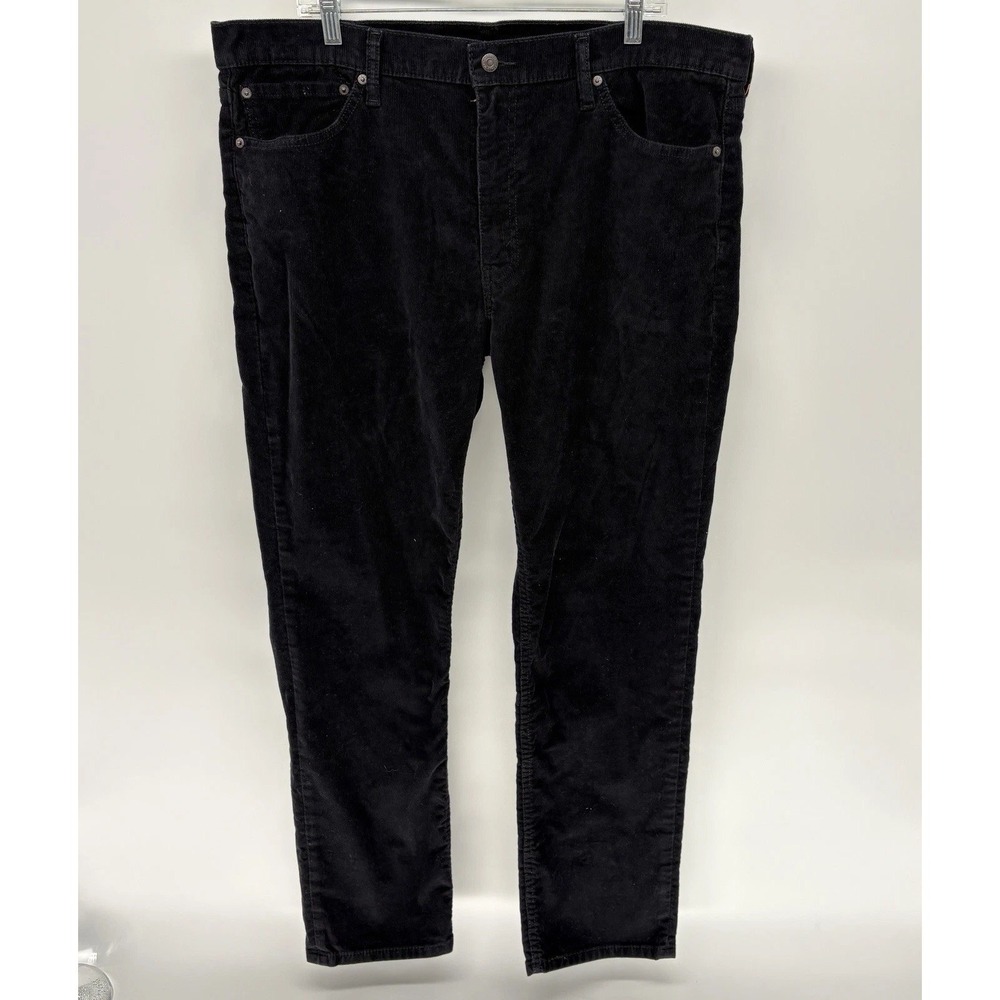 Levis 511 Jeans Black Corduroy Slim Fit Straight White‎ Tab Men 40X32 (40X31)